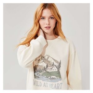 Joe Fresh x Jillian Harris Wild at Heart graphic crewneck sweater